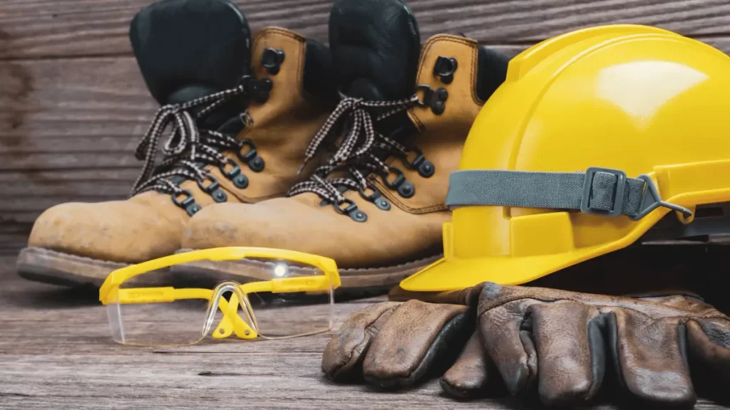 dispositivi di protezione individuale (casco, guanti, occhiali e scarpe)
