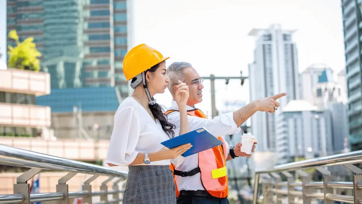 Una RSPP sul cantiere con il datore di lavoro